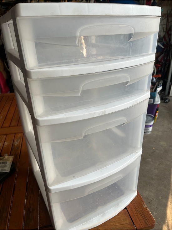 Other - Sterilite white 4-drawers $7.00 ship 5-lbs